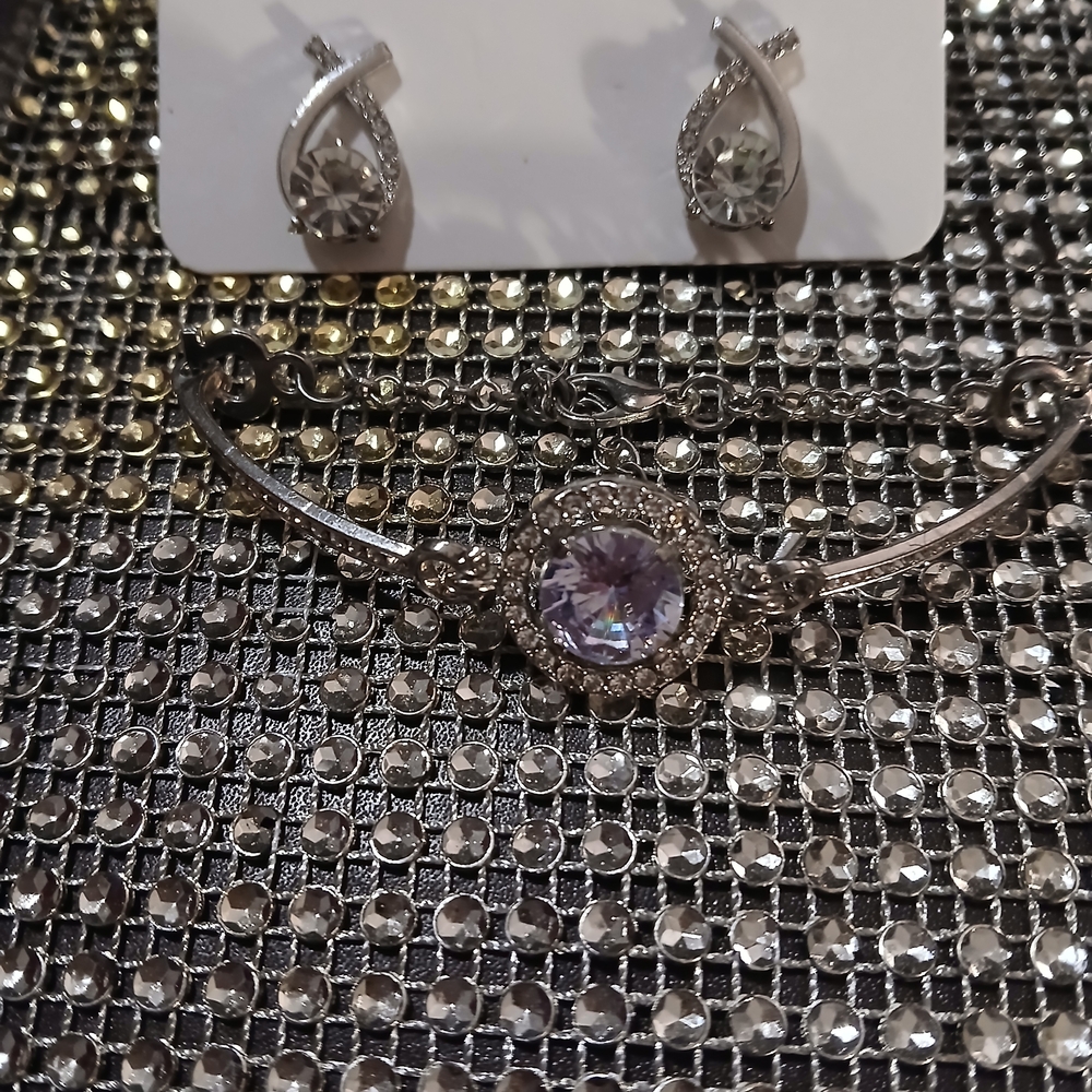 Elegant Silver and Crystal Earrings